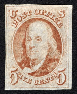 Benjamin Franklin - Red Brown United States Postage Stamp