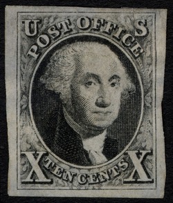 George Washington - Black United States Postage Stamp