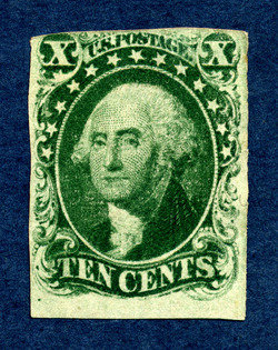 George Washington - Green - Type I United States Postage Stamp
