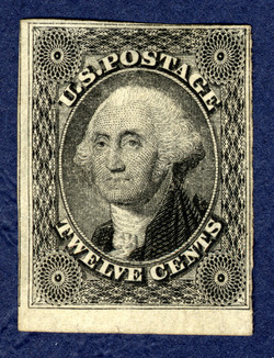 George Washington - Black United States Postage Stamp
