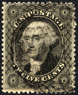 George Washington - Black - Plate I United States Postage Stamp