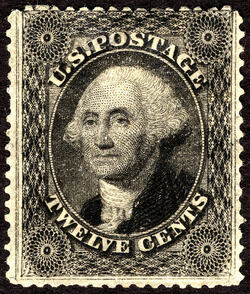 George Washington - Black - Plate III United States Postage Stamp
