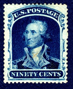 George Washington - Blue United States Postage Stamp