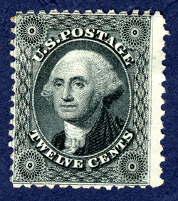 George Washington - Green Black United States Postage Stamp