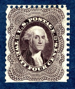 George Washington - Black Violet United States Postage Stamp