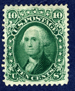 George Washington - Yellow Green United States Postage Stamp