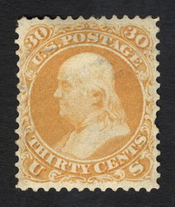 Benjamin Franklin - Orange United States Postage Stamp