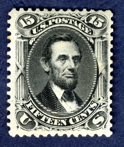 Abraham Lincoln - Black United States Postage Stamp