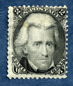 Andrew Jackson - Black - D Grill United States Postage Stamp