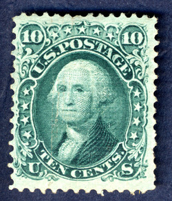 George Washington - Green - E Grill United States Postage Stamp