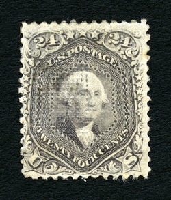 George Washington - Gray Lilac - F Grill United States Postage Stamp