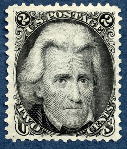 Andrew Jackson - Black - Re-issue United States Postage Stamp
