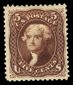 Thomas Jefferson - Brown - Re-issue United States Postage Stamp