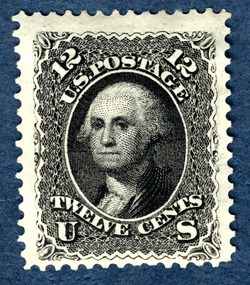 George Washington - Black - Re-issue United States Postage Stamp
