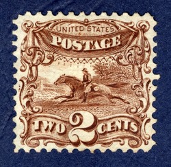 Pony Express - Brown - G Grill United States Postage Stamp