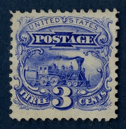 Locomotive - Ultramarine - G Grill United States Postage Stamp