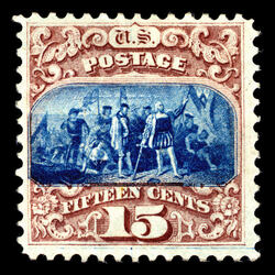 Landing of Columbus - Brown and Blue - Type I - G Grill United States Postage Stamp