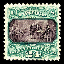 Declaration of Independence - Green and Purple - G Grill United States Postage Stamp