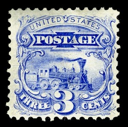 Locomotive - Ultramarine - No Grill United States Postage Stamp