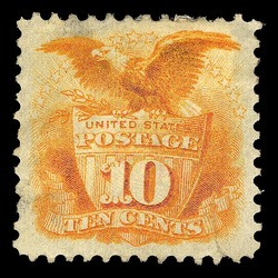 Shield and Eagle - Orange - No Grill United States Postage Stamp