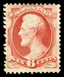 Abraham Lincoln - Carmine - H Grill - Hard Paper United States Postage Stamp