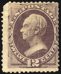 Henry Clay - Violet - H Grill - Hard Paper United States Postage Stamp
