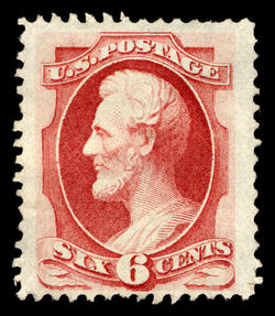 Abraham Lincoln - Carmine - Hard Paper United States Postage Stamp