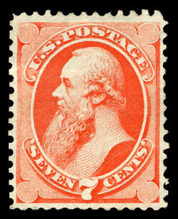 Edwin Stanton - Vermillion - Hard Paper United States Postage Stamp