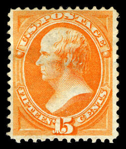 Daniel Webster - Bright Orange - Hard Paper United States Postage Stamp