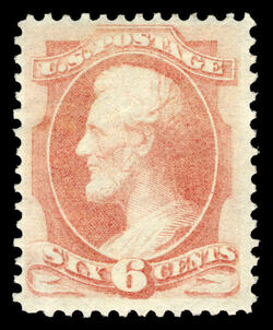 Abraham Lincoln - Dull Pink - Hard Paper - Secret Mark United States Postage Stamp