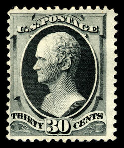 Alexander Hamilton - Gray Black - Hard Paper - Secret Mark United States Postage Stamp