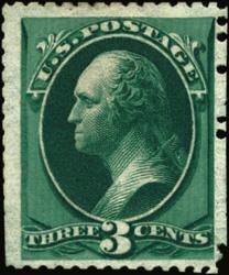 George Washington - Blue Green - Hard Paper - No Gum Special Printing United States Postage Stamp