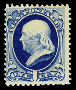 Benjamin Franklin - Dark Ultramarine - Soft Paper - Secret Mark United States Postage Stamp