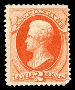 Andrew Jackson - Vermillion - Soft Paper United States Postage Stamp