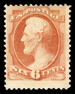 Abraham Lincoln - Pink - Soft Paper - Secret Mark United States Postage Stamp