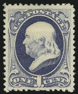 Benjamin Franklin - Ultramarine - Soft Paper United States Postage Stamp