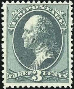 George Washington - Blue Green - Soft Paper United States Postage Stamp