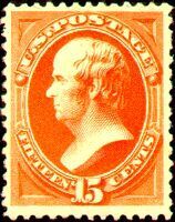 Daniel Webster - Orange - Soft Paper United States Postage Stamp
