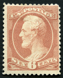 Abraham Lincoln - Rose - Soft Paper - Re-engraved United States Postage Stamp