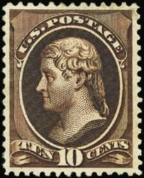 Thomas Jefferson - Black Brown - Soft Paper United States Postage Stamp
