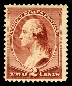 George Washington - Red Brown - Soft Paper United States Postage Stamp
