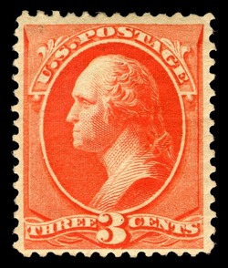 George Washington - Vermillion United States Postage Stamp