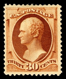 Alexander Hamilton - Orange Brown - Soft Paper United States Postage Stamp