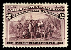 Landing of Christopher Columbus - Brown Violet United States Postage Stamp | Columbian Series
