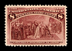 Christopher Columbus Restored to Favor - Magenta United States Postage Stamp | Columbian Series