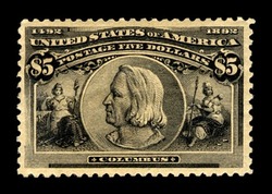 Christopher Columbus - Black United States Postage Stamp | Columbian Series