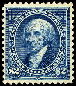James Madison - Bright Blue United States Postage Stamp