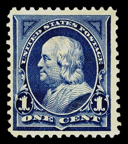 Benjamin Franklin - Blue - Watermark United States Postage Stamp