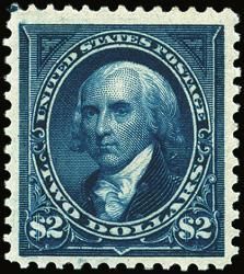 James Madison - Bright Blue - Watermark United States Postage Stamp