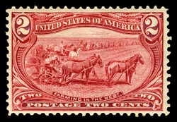 Farming in the West - Copper Red United States Postage Stamp | Trans-Mississippi "Omaha" Exposition